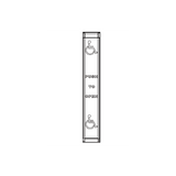 Cal-Royal ACT-900 36" Vertical Actuator Bar W/ Logo & Text, For 8600 Series