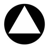 Cal-Royal AGH-U3 All Gender Restroom Contrasting Triangle on 12" Circle