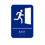 Cal-Royal CAEXT69 Exit with Braille Pictogram Text 6" x 9" Sign