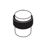 Cal-Royal EUS-03 Solid Brass Cylindrical Floor Mount Door Stop 1-9/16