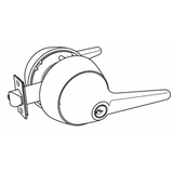 Cal-Royal LRC Heavy Duty Cylindrical Lockset With Ligature Resitant Lever, Finish-Satin Stainless Steel