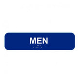 Cal-Royal M1346 Men with Braille Text 1 3/4" x 6" Sign