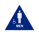 Cal-Royal MHS6A Men Sign Raised and Braille and Handicap Logo 10 1/2" High Triangle