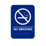 Cal-Royal NS68 No Smoking with Braille Pictogram Text 6" x 8" Sign