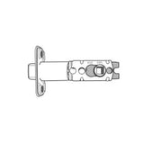 Cal-Royal PASL-7 Adjustable Spring Latch with Round Corner Faceplate for Entrance Leversets