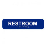 Cal-Royal RS1346 Restroom with Braille Text 1 3/4" x 6" Sign