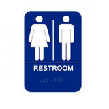 Cal-Royal RS68 Unisex Restroom with Braille Pictogram Text 6" x 8" Sign