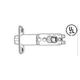 Cal-Royal ULENTL-5 UL-Listed Adjustable Dead Latch with Round Corner Faceplate for Entrance Leversets