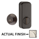 EMPowered Deadbolts - Empowered Low Profile Single Cylinder Deadbolt Connected by August in Satin Nickel - Emtek Hardware