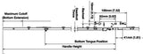 Hoppe Multipoint 2.375" Backset Manual Gear with Tongue Bottom Extension