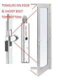 Hoppe: 20mm (3/4'' faceplate) manual tongue with shootbolt gear with extension included