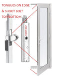 Hoppe: 16mm (5/8'' faceplate) manual tongue with shootbolt gear