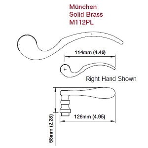 Munchen Handle Only M112PL Right Hand 2202811