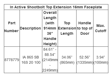 In Active Shootbolt Hoppe Top Extension 8778779