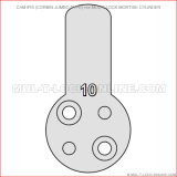 Cam #10 (CORBIN jumbo type) for MUL-T-LOCK Mortise Cylinder