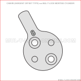 Cam #8 (SARGENT offset type) for MUL-T-LOCK Mortise Cylinder