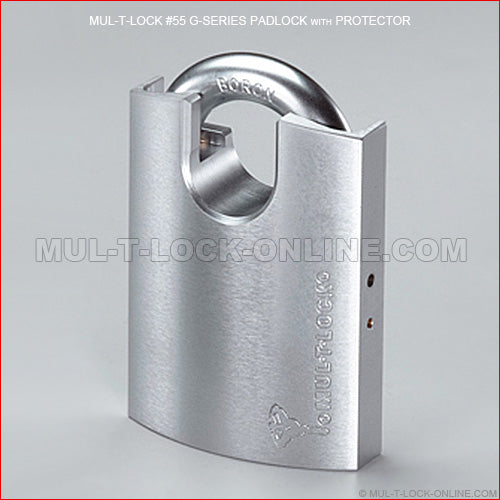 MUL-T-LOCK MT5+ #55 G-Series Padlock with Protector (3/8" Shackle)