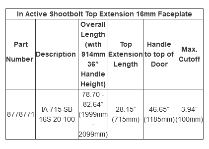 In Active Shootbolt Hoppe Top Extension 8778771
