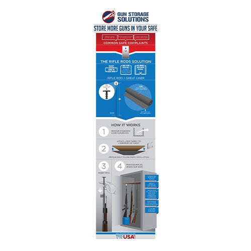 Gun Storage Solutions Rifle Rods 10 Rod Starter Pack – Golden Locks Inc