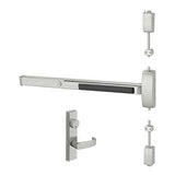 Sargent 56-12-8713-F-84-ETL-US32D, Fire rated Surface Vertical Rod Exit Device, ETL Lever Trim, Classroom Key Locks/Unlocks, Less Cyl, Electric Latch Retraction, 36