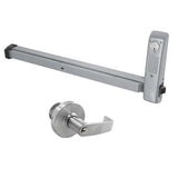 Sargent 12-5804-F-28K-LL-EN Alarmed Fire Rated Exit Device Key retracts latch bolt, with 28k Trim La Keyway Standard, Keyed Random, (12) fire-rated, EN Aluminum Finish