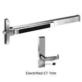 Sargent 12-8574-G-ETL-24V-US32D 48" Bar Length, (12) Fire Rated Electrified Narrow Rim Exit Device Bar, ETL Trim, 24 VAC/DC, Fail Secure Power Off Locks Lever, US32D/630 Satin Stainless Steel Finish