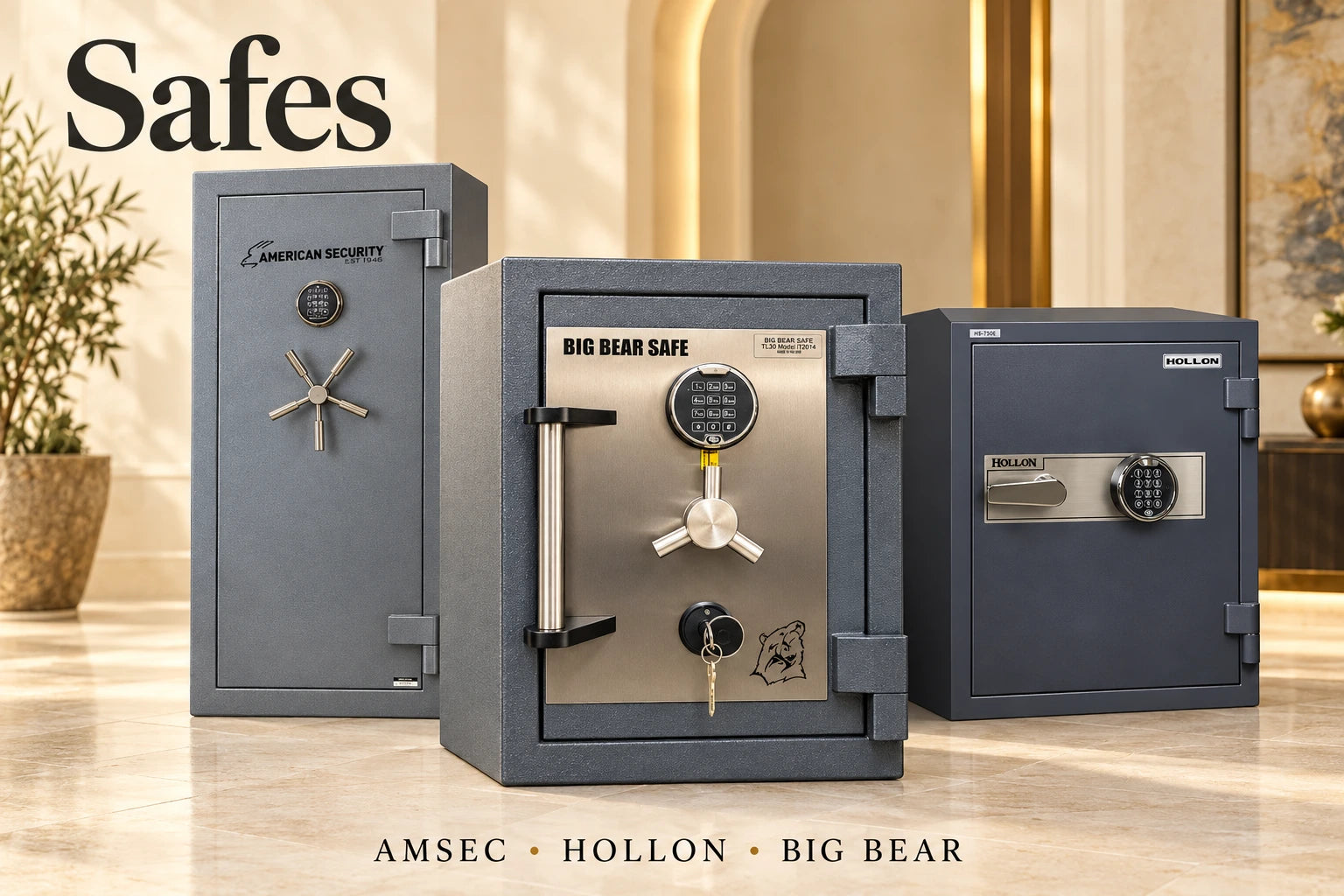 Golden Locks Inc. Protect what matters. Safes for home and business. AMSEC, HOLLON, Big Bear Safes. Shop safes. Call 1-800-385-7725.